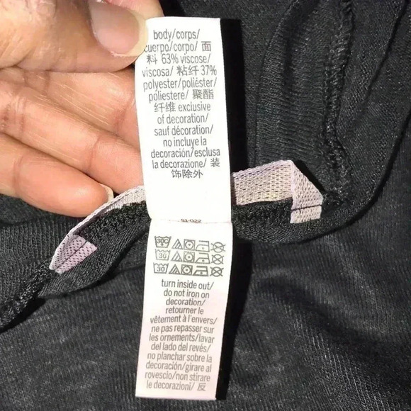 Victoria’s Secret Black Long Sleeve Tee Size XS—B2 - Picture 5 of 5